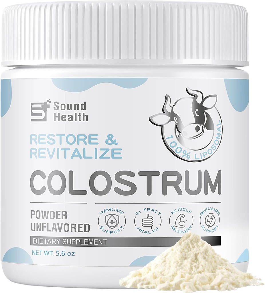 Colostrum Supplement Powder for Humans - Bio-Berg-Kolostrum-Ergänzung für Gutgesundheit, Haarwachstum, Immununterstützung - Entflammt (73 Servierungen)