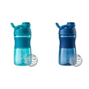 BlenderBottle 20-Ounce SportMixer Protein Shaker Bottiglie con BlenderBall Wire Whisk, Navy e Teal