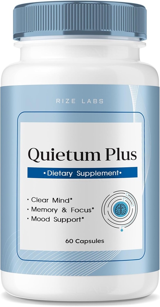 rize labs - Quietum Plus Tinnitus Relief Kapseln Ergänzung, Erweiterte Formel Reduzieren Ohrring, Pillen zur Unterstützung der Hörfunktion (60 Kapseln)