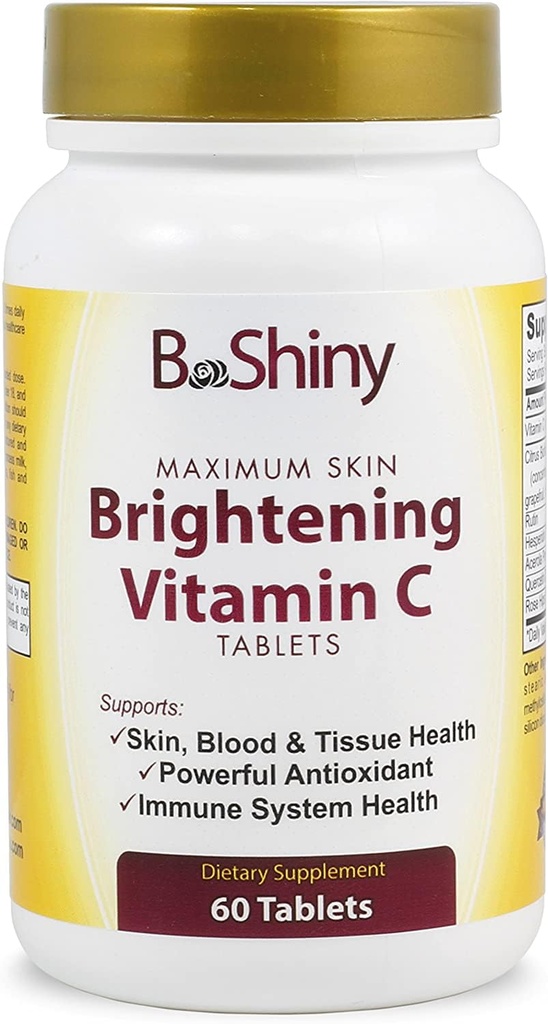 Vitamin C-Komplex 1000 mg Tabletten für Hautbeleuchten Erhellendes Antioxidans mit Rose HIPS und Bioflavinoiden Immununterstützungsergänzung gesunden Aging baut Energie und insgesamt gut sein