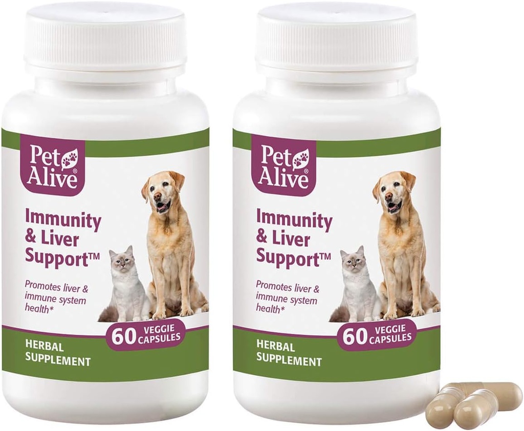 PetAlive Immunität und Liver Support Veggie Cap 2 Pack