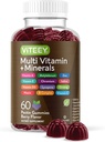 Multivitamin-Gummien Vitamine für Erwachsene & Teens - Immun-Support-Gummien - 12 Tägliche Vitamine & Minerale mit Vitamin C, D3, E, A, Zink &amp; Mehr - Vegetarisch, Glutenfrei - Kaubare Beere Flavored Gummy