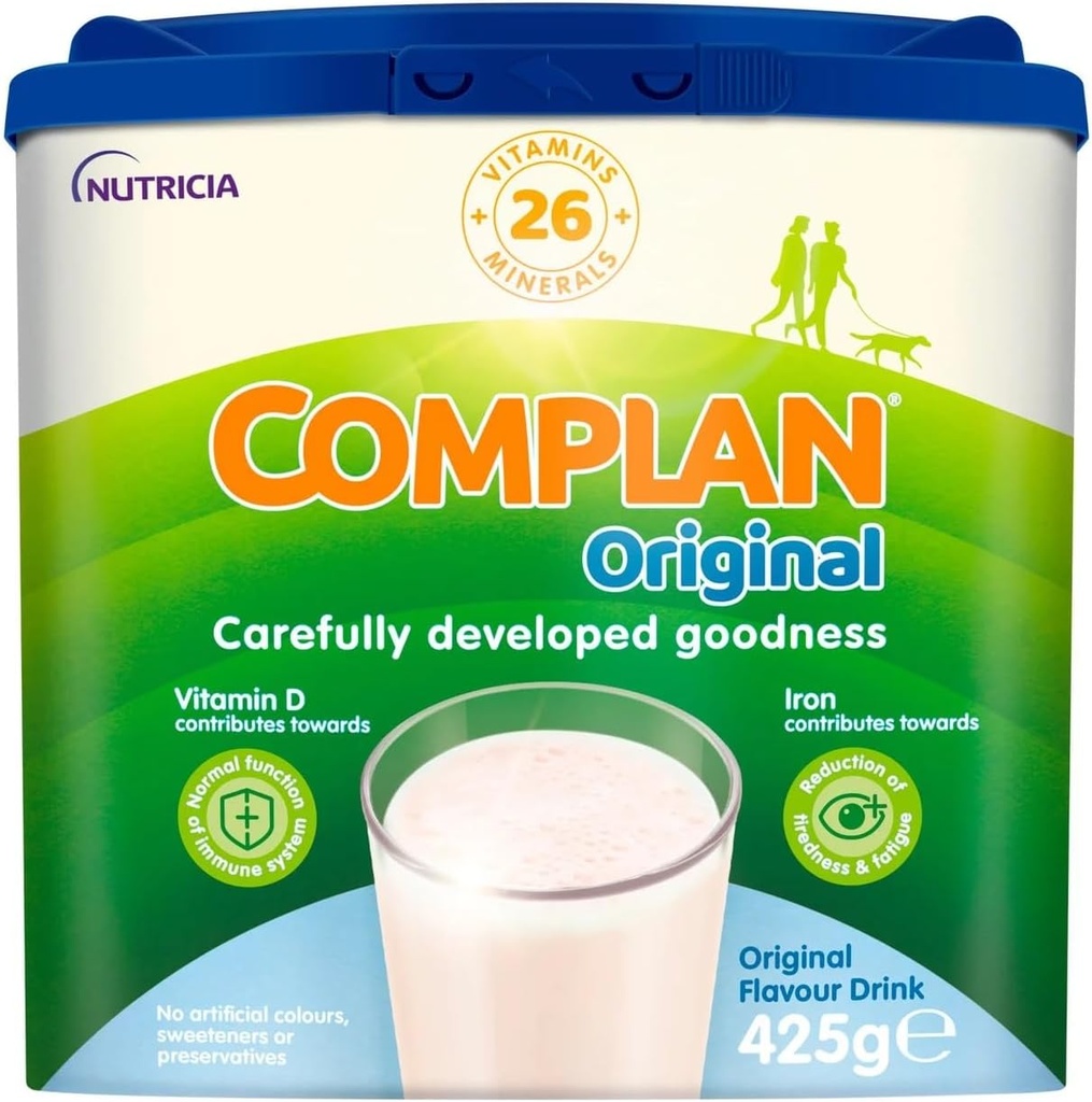 Complan Nutritious Vitamin Rich Drink Original Geschmack 425g 7-8 Portionen
