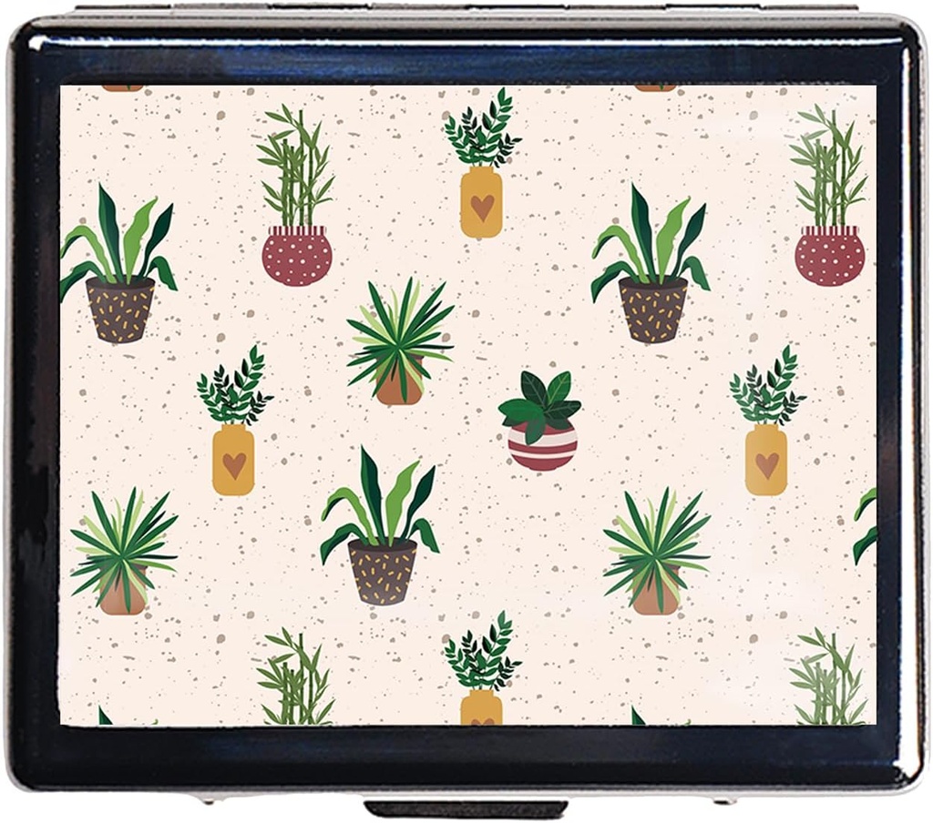 Silver Vintage Pill Box 7 giorni scatola di metallo Pill con specchio e 8 scomparti Cute viaggio Pill Organizer per Purse (Cute Cactus)