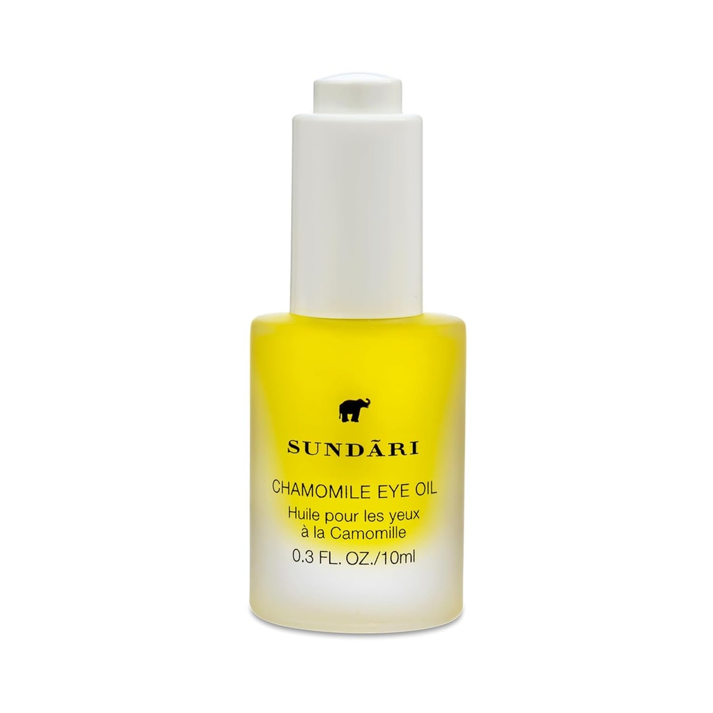 SUNDARI Kamille Augenöl - Natürliche dunkle Kreisbehandlung, Anti-Aging & Falten-Reduktion, Erhellt & Glätten Under-Eye, Nourishes & Revitalizes, natürliche Zutaten, bequeme Tropfen 0,3 fl oz