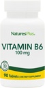 Natures Plus Vitamina B6 100 mg - Vegetariano, Senza glutine - 90 compresse, 90 porzioni