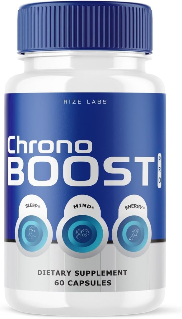 rize labs Chrono Boost Pro Kapseln, unterstützt Schlaf und Gehirn Gesundheit, Erweiterte Formel, Kräuterergänzung (60 Kapseln)