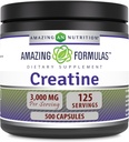 Erstaunliche Formeln Creatine 3000 Mg Aminosäure Ergänzung | Kapseln | Non-GMO | Gluten-Free | Made in USA (1 Pack | 500 Count)