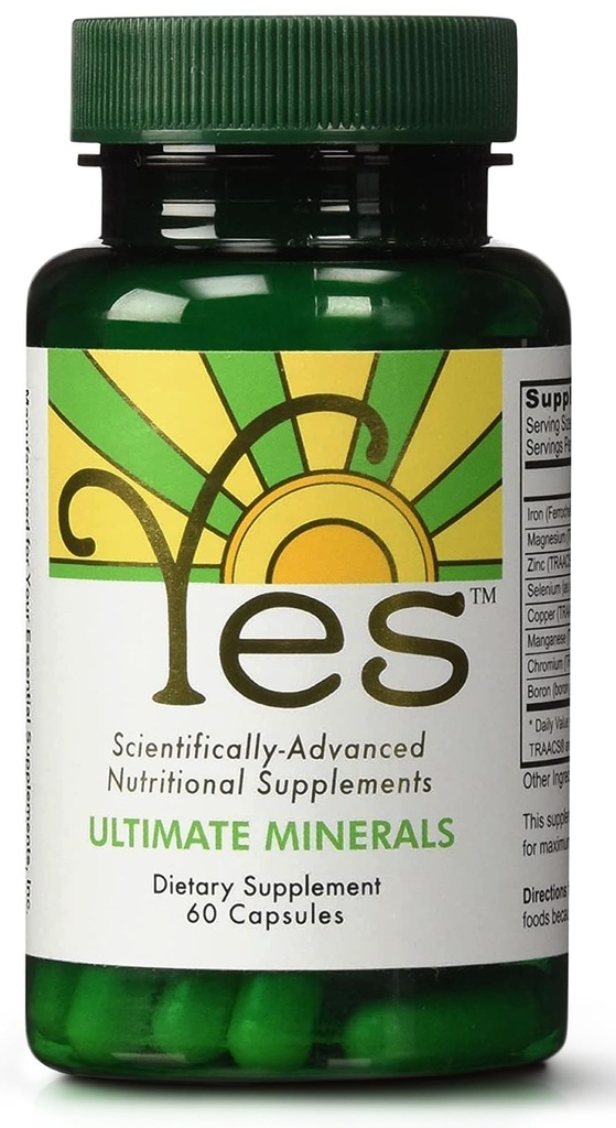 Ultimate Mineral Supplement – Chelat Magnesium, Zink, Eisen, Selen, Chrom & Bor (TRAACS®) – High-Absorption Multimineral für Energie & Immununterstützung – 60 Vegan Kapseln