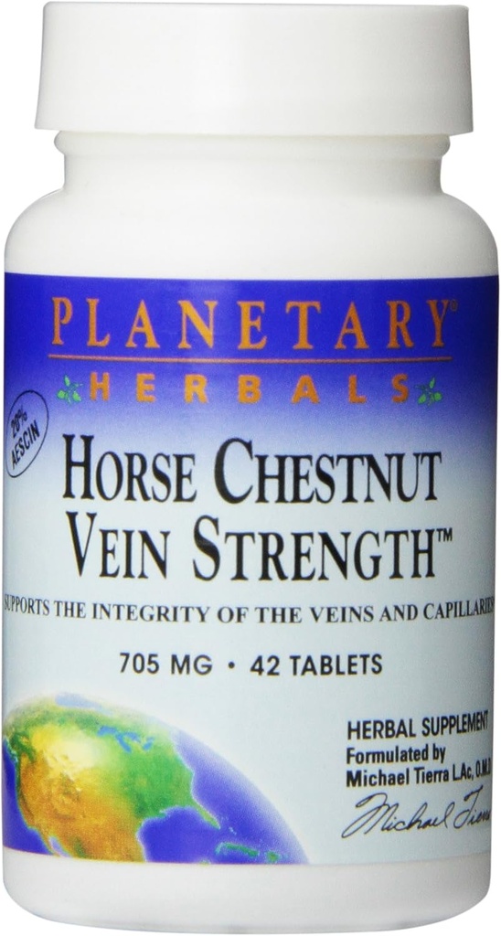 Herbes planétaires Comprimés de résistance à la viande de châtaigne de cheval, 42 comtes