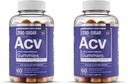 Essential Elements Zero-Sugar ACV Apple Cider Essiggummis aus “The Mother” - Natürlich-Sourced, Vegan ACV Gummis mit Chrom 60 Count (2-Pack)