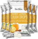 HERBION Naturals Hustentropfen mit Honig Zitronengeschmack, Nahrungsergänzung, Soothes Cough, für Erwachsene und Kinder über 6 Jahre, 125 Lozenges, Pack von 5