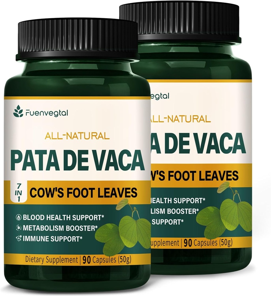 Cow's Foot Leaves Capsules Supplement - Berberine with Ceylon Cinnamon Capsules Advanced Formula - All Natural Herbal Health Support with Wereke Extract. 180 Count