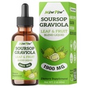 Soursop Graviola Liquid Drops 1900MG 2Fl Oz, Soursop Bitter Blatt Extrakt Ergänzungen, Schlaf Relax-Unterstützung und Immun-Boost - Zuckerfrei, natürliche Geschmack, pflanzliche Güte
