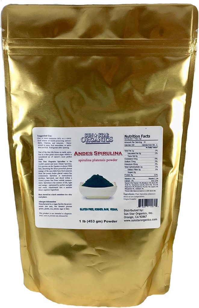 Spiruline - Superfood Vert - Sac de 1 lb