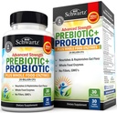 Prébiotiques et probiotiques avancés pour les femmes et les hommes, Immune, Digestive et Gut Health avec L. Reuteri, Inulin Fibre, enzymes digestives, non-OGM, sans gluten, sans lait, 30 capsules