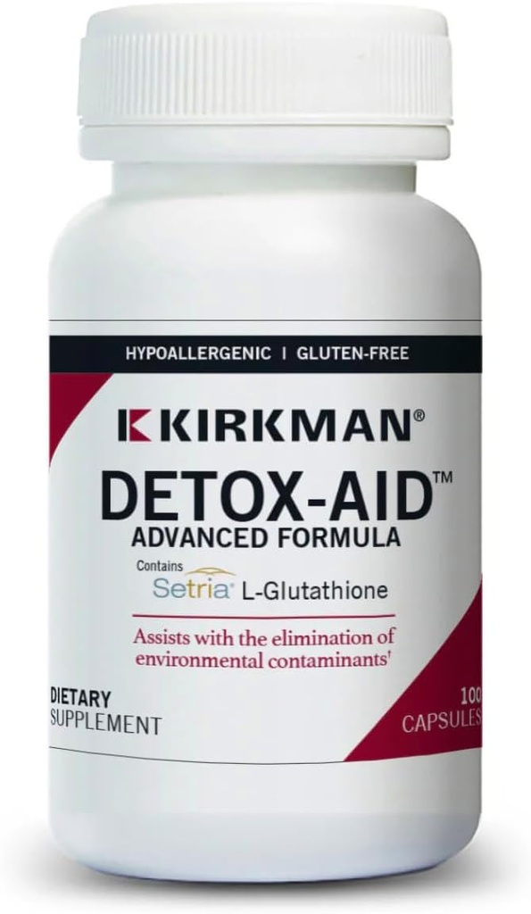 Kirkman - Detox-Aid Advanced Formula - 100 Capsules - Antioxidant Support - Helps Remove Toxins - Hypoallergenic