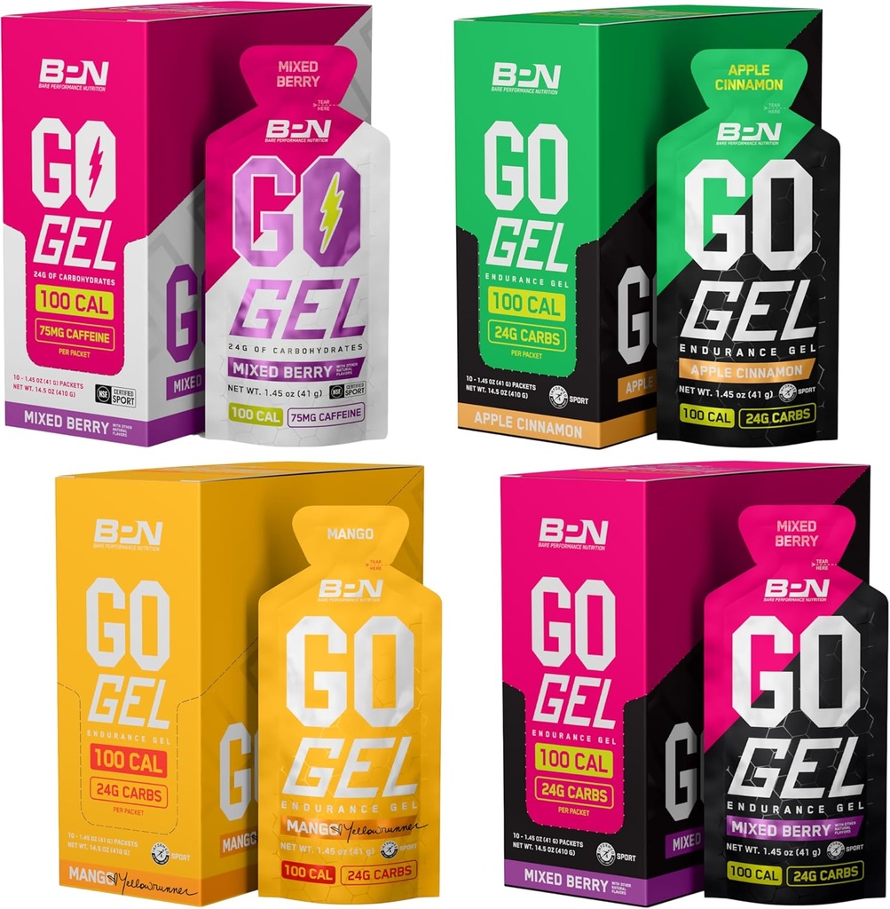 BARE PERFORMANCE NUTRIITION BPN Go Gel Mega lot de variétés