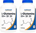 Nutricost L-Glutamin 800mg, 180 Kapseln (2 Flaschen)