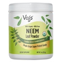Poudre de feuille de Neem biologique - Gelée Séchée Vrai Vert Feuilles de Neem Poudre - Soutient la croissance des cheveux, la peau et la santé, nettoyant, immunité - 9 oz