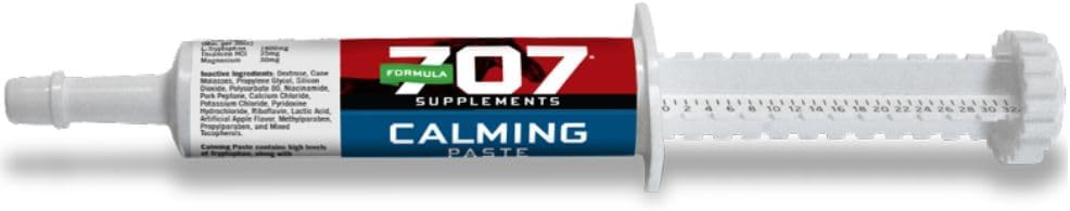 Formula 707 Calming Equine Paste, 2 Serve – Fast-Acting L-Tryptophan Supports Calm and Focus for Nervous Horses