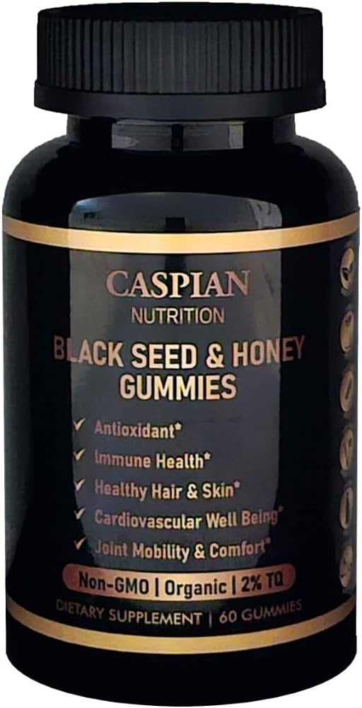 Schwarzer Seed & Honig Gummi mit Biotin & Vitamin C, Bio, Non-GMO, 2% TQ, 60 Gummies