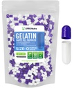 XPRS Nutra Größe 0 Leere Kapseln - 500 Graf Leere Gelatine Kapseln - Pillen DIY Kapsel Füllung - Pure Bovine Pill Gel Kapseln für Do-It-Yourself Ergänzungen (Purple/White)