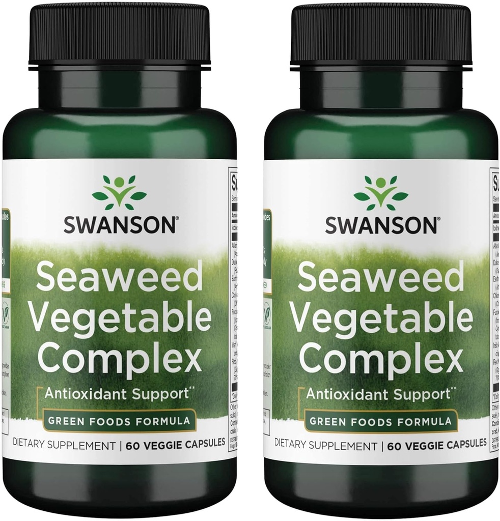 Swanson Seaweed Gemüsekomplex 60 Veg Kapseln (2 Packung)