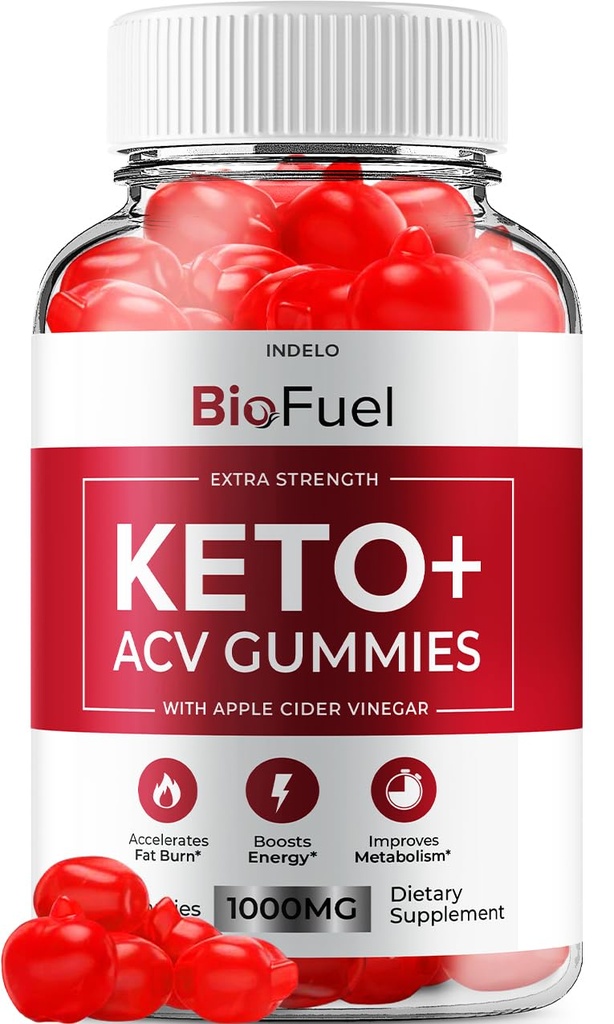 Bio Fuel Keto ACV Gummies - Advanced Formula BioFuel Keto Plus ACV Gummis Apple Cider Essig Bio Fuel ACV, Weight Management Gummies Nahrungsergänzungsmittel Bewertungen Männer Frauen (60 Gummi)