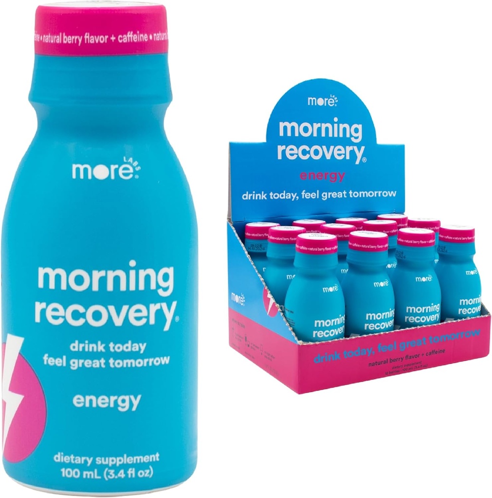 Morgenrettung, Elektrolyt mit Energie, Milchdistel trinken Eigene Formulierung zu Hydrate während des Trinkens, Hochlösliche Flüssigkeit DHM, Non GMO, Vegan, Glutenfrei, Berry, Packung von 12
