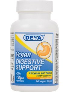 DEVA Vegan Vitamins Enzimi Digestivi Plus Supplemento - Una miscela unica di enzimi e erbe - 90 capsule, 1-Pack
