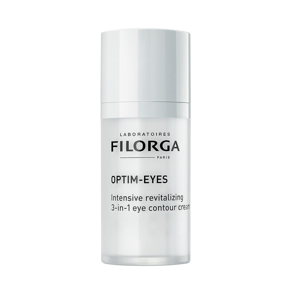 Filorga Optim-Eyes Augencreme, Revitalizing 3-in-1 Hautbehandlung für schnelle Reduktion von dunklen Kreisen, Falten & Puffiness um die Augen, 0.5 fl. oz.