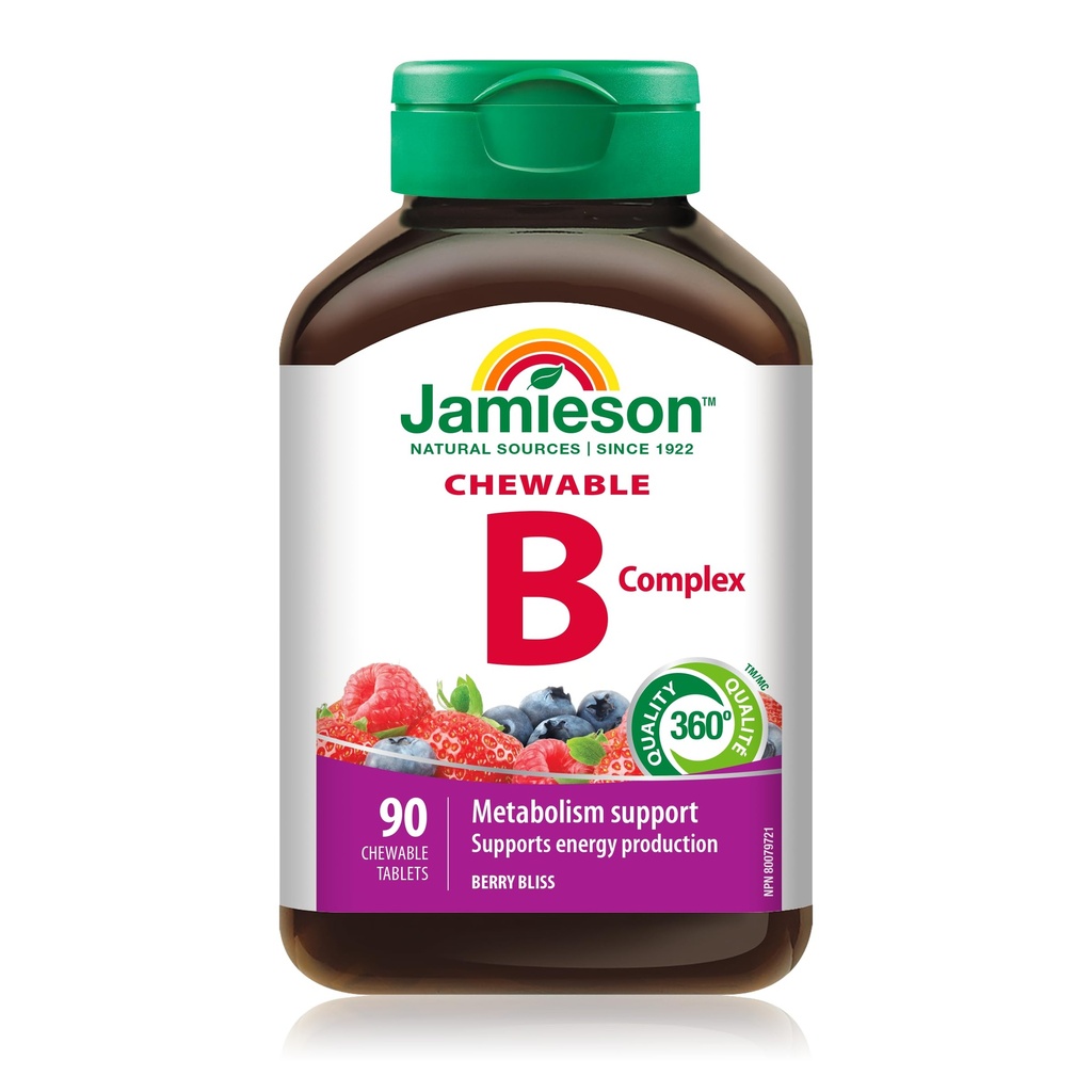 Jamieson Delicious Chewable Formula B Complex Berry Bliss 90 compresse
