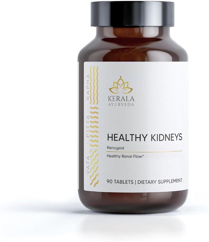 Kerala Ayurveda Gesunde Nieren Kräutertabletten | Unterstützung normale Nierenfunktion und Gesundheit | Nieren- und Blasenunterstützung | Urinary System Support - 90 Count