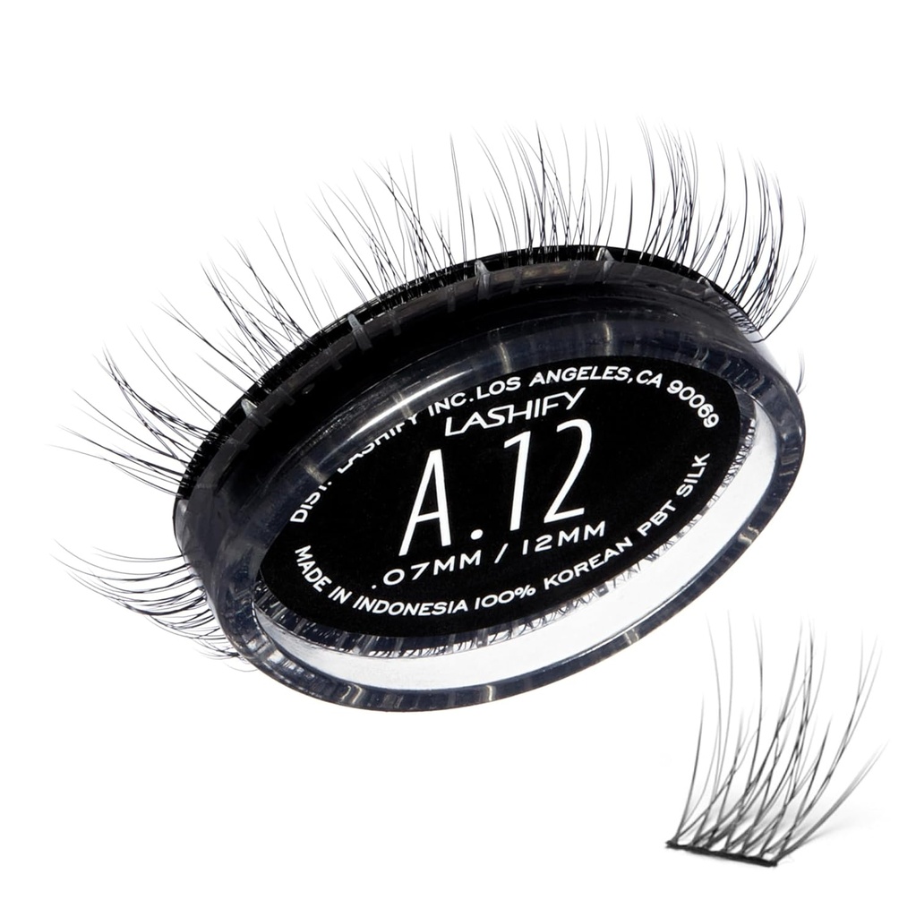Lashify Amplify 12mm GossamerDIY Estensioni di ciglia ricarica, nero, facile False Ciglia per un look naturale