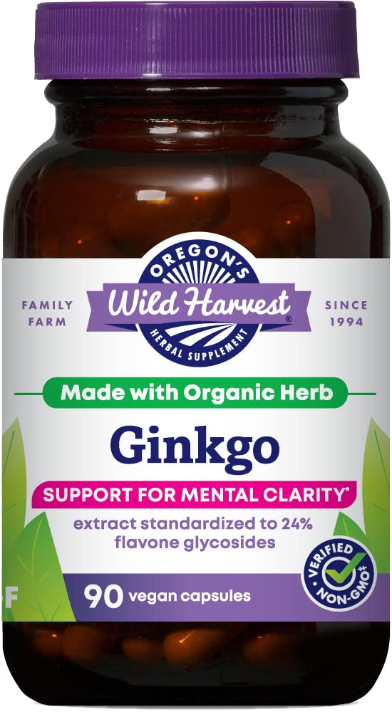 Oregon's Wild Harvest Non-GMO Ginkgo Kapseln - 90 Count