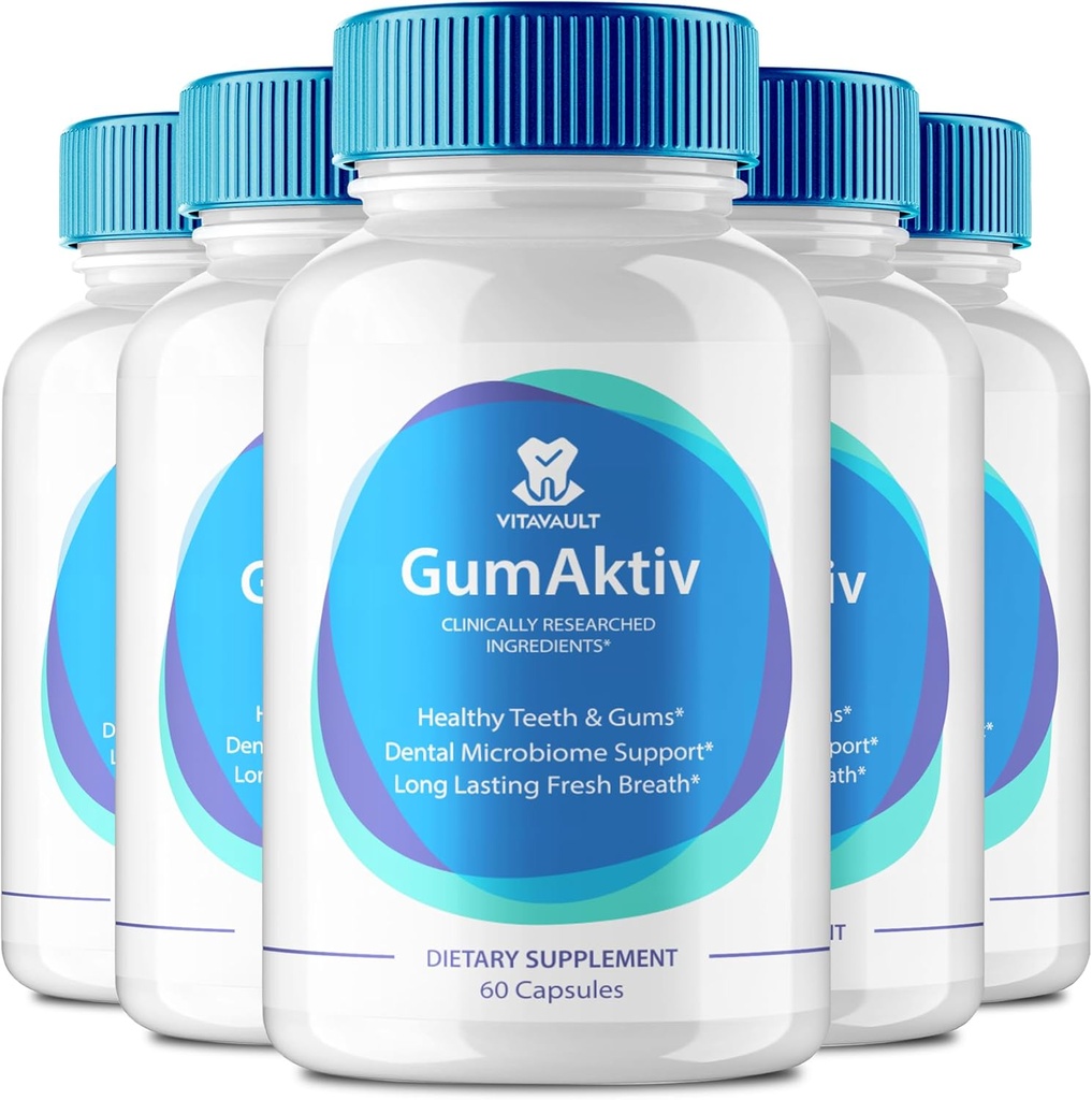GumAktiv Kapseln Alle Natürliche Pflege für Zähne und Zahnfleisch, GumAktiv Pillen Dental & Gum Gesundheit Formel extra Stärke, Vitamin und Mineralien Gesamt Mundschutz Kapseln, GumAktiv Bewertungen (5 Pack)
