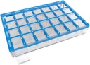 EZY DOSE Pill Organizer settimanale (7-giorno), Medicine Planner, Vitamin Box, Piccoli scomparti con Easy Fill Vay Case, 4 volte al giorno, Facile da usare contenitori, Chiavi, Blu, BPA Free
