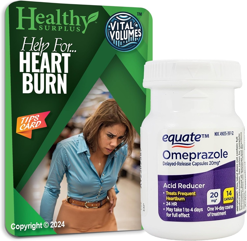 Equate Omeprazole 20mg 14-Day Corso di trattamento e Vital Volumes Punte Bundle