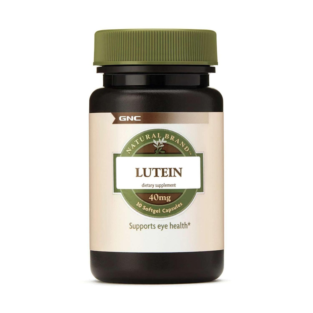GNC marca naturale Lutein 40mg, Supporta la salute degli occhi, 30 Softgels