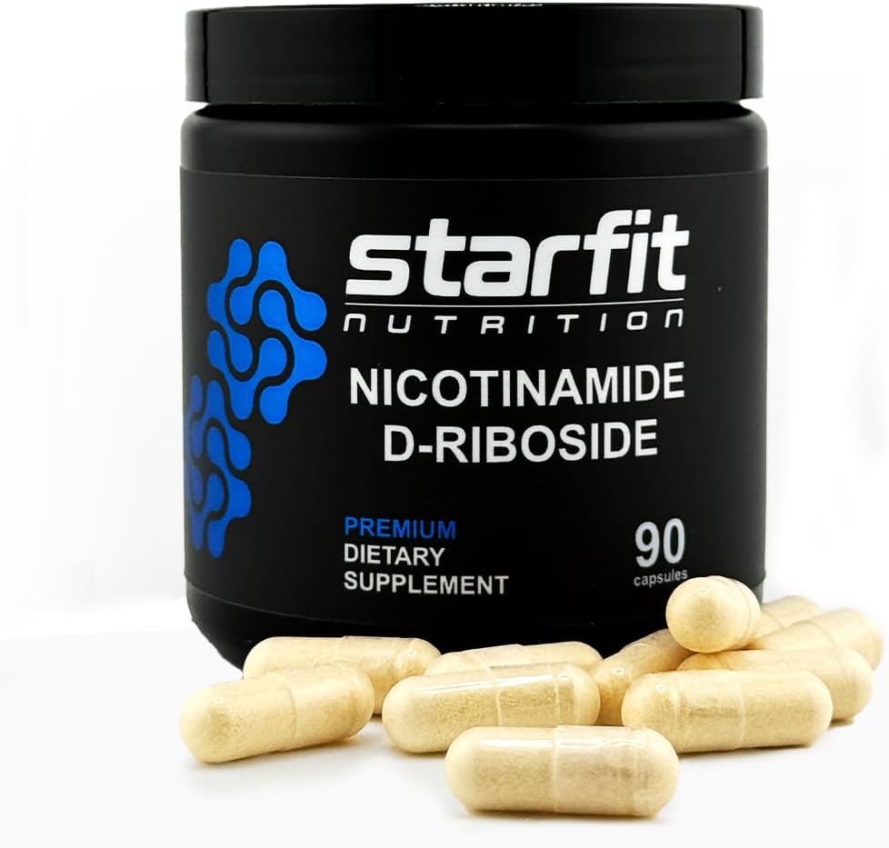 STARFIT - Nicotinamide D-Riboside, Booster NAD+, Energy & Focus Supplement, Supporto cellulare antiinvecchiamento, 90 capsule