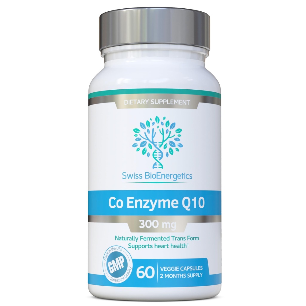 Co Enzyme Q10 CoQ10 300mg 60 Capsules - Superior Naturally Fermented Trans Form