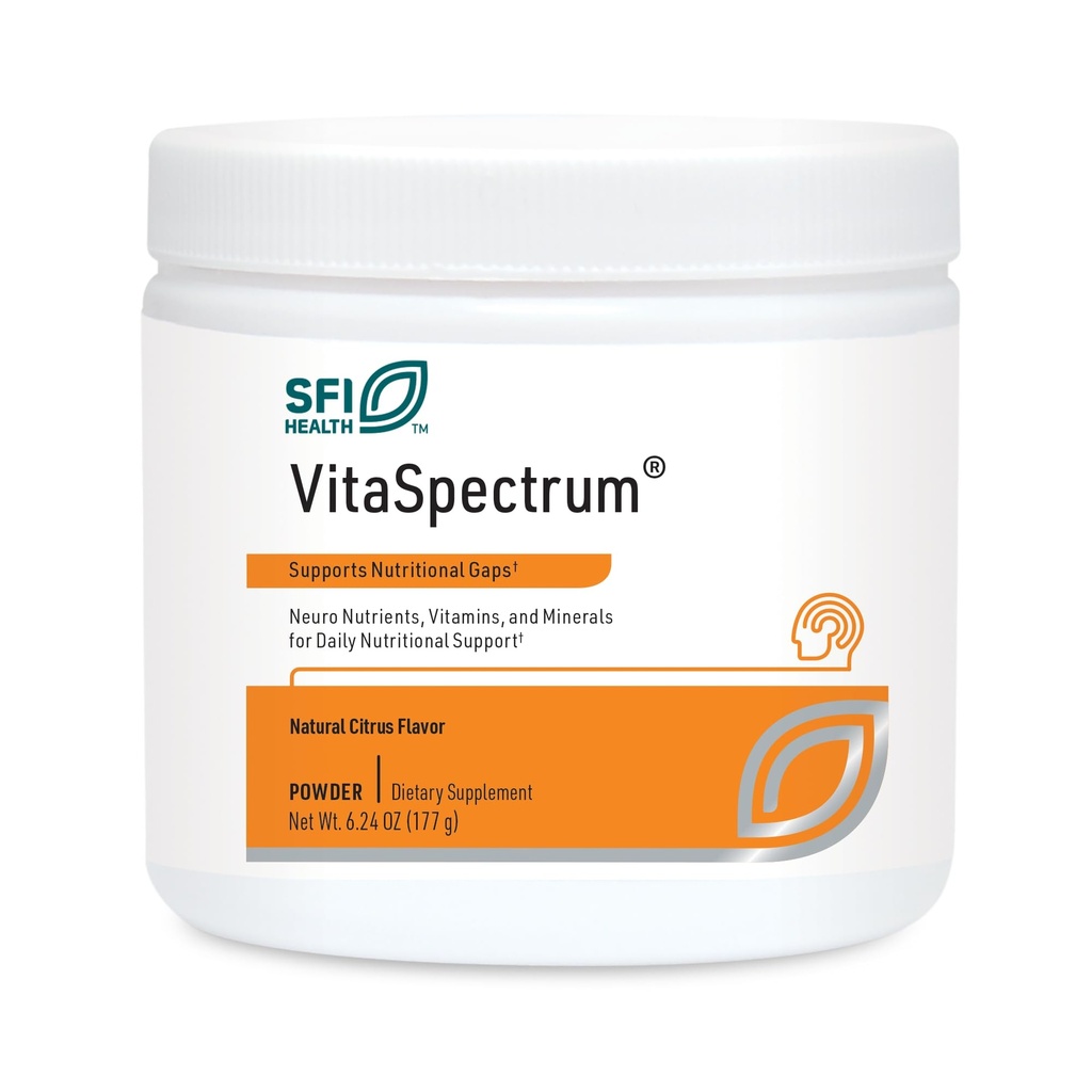 Klaire Labs SFI Health VitaSpectrum Polvere per bambini - Multivitamin/Mineral per bambini giornalieri con 23 Nutrienti essenziali - Citrus Flavor - No Rame, Ferro, Gluten o Casein (30 Serve, 171 Grammi)