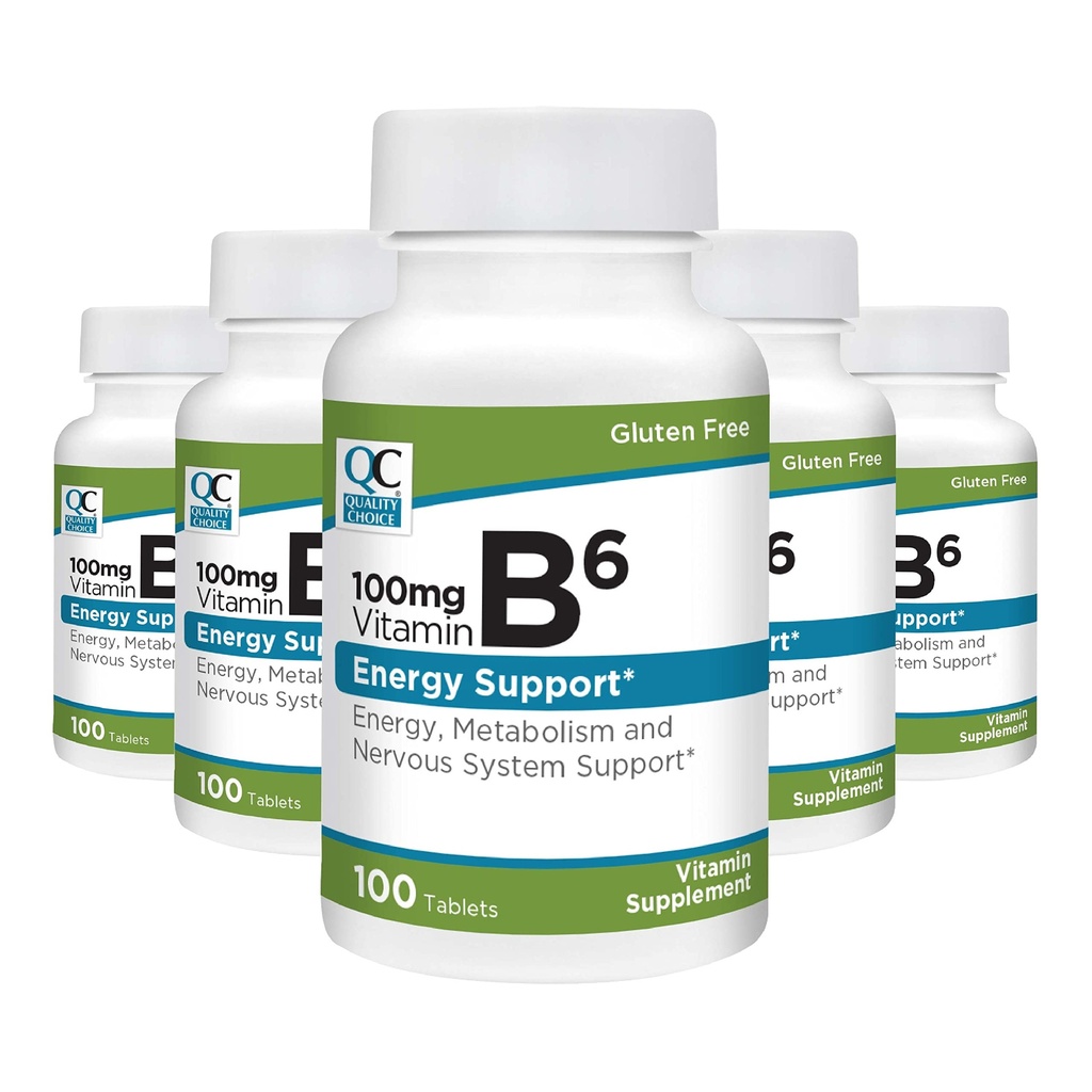 Qualità Scelta Vitamina B6 100 mg Compresse (Pacchetto di 5)