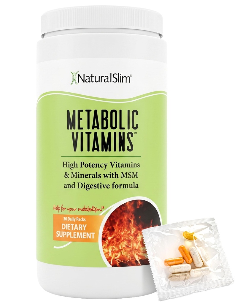 Vitamine metaboliche NaturalSlim, Multivitamina per le donne e gli uomini, Supporta l'energia, il metabolismo e l'assorbimento dei nutrienti con enzimi digestivi, Multivitamina femminile con B-Complex & Niacin 1 confezione