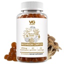 VITA GLOBE Mushroom Complex Gummies – 250mg con Reishi, Lion’s Mane, Chaga, Cordyceps & More | Supplemento giornaliero per la difesa immunitaria, Energy & Brain Function Support – 60 Count (Pack of 1)