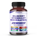All-in-1 Bilberry Eyebright Astaxanthin Elderberry Resveratrol Supplement - Reich an Antioxidantien & unterstützt Augengesundheit - Made in USA -150 Kapseln