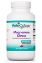 Nutricologie Magnésium Citrate Dietary Supplement - Bone & Stress Support, Bien Absorbé, Hypoallergénique, Capsules végétariennes, Sans gluten - 180 Compte