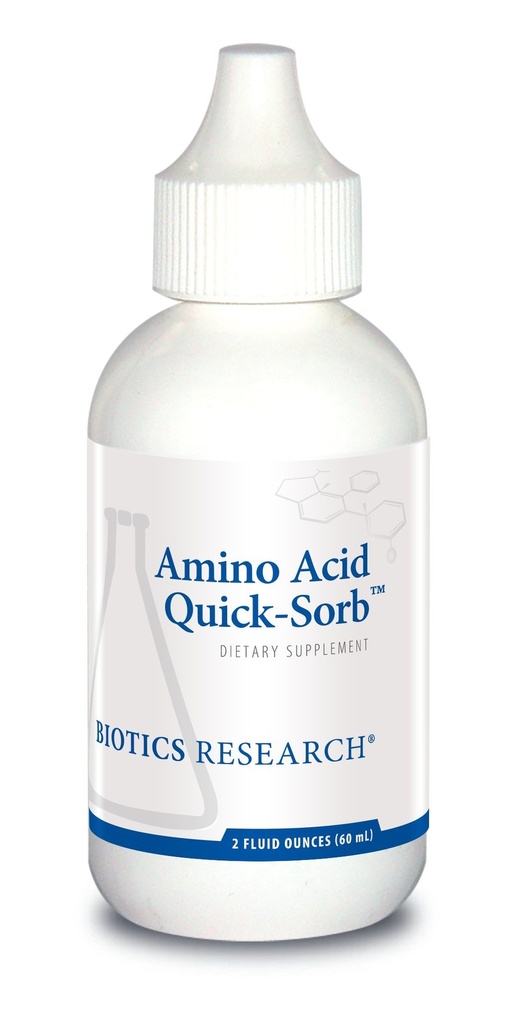 Biotics Research Amino Acid Quick Sorb Liquid Formula, Highly Absorbed, Glycine, L Alanine, L Arginine HCl, L Lysine HCl, L Proline, L Histidine HCl, L Serine, L Threonine, L Valine, 2 Fluid Ounces